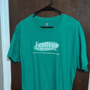 Hanes Green Festivus Short Sleeve Tee